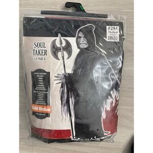 Soul Taker Grim Reaper Costume Child Halloween 5 Piece Boys Size M